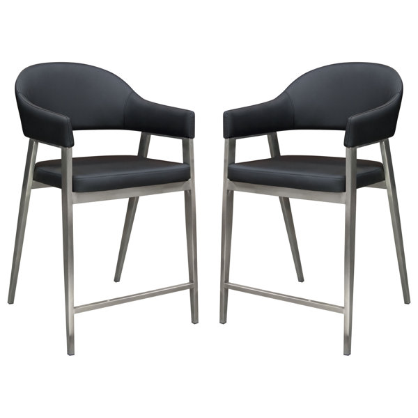 Diamond Sofa Adele Counter Height Chairs Set Of (2) 24'' Counter Stool